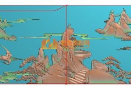 百福罗汉床山水扶手1221