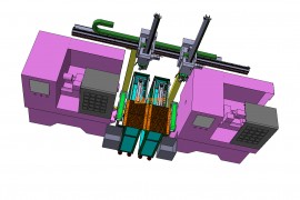 数控车床CNC机械手双臂一机共用
