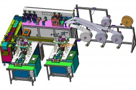 第三代最新一拖二口罩机图纸全套