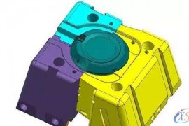 塑胶模具设计：电饭煲前模哈佛滑块机构