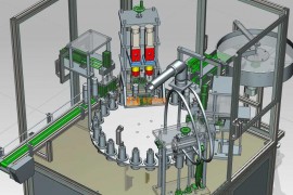 双头全自动活塞式液体灌装机