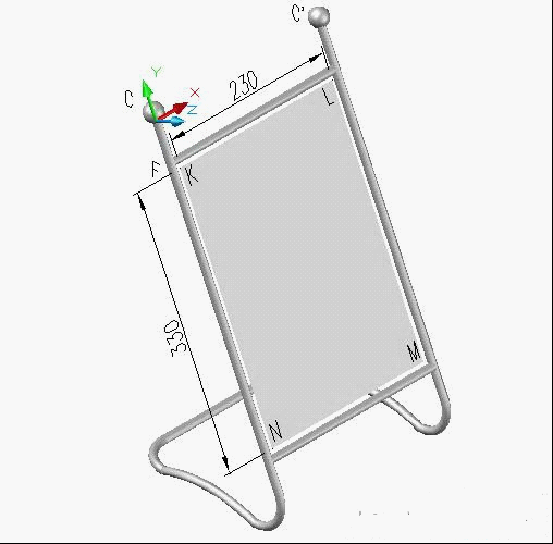AutoCAD教程:三维公告牌制作（图文教程）,AutoCAD教程:三维公告牌制作,单击,绘制,拉伸,命令,视图,第8张