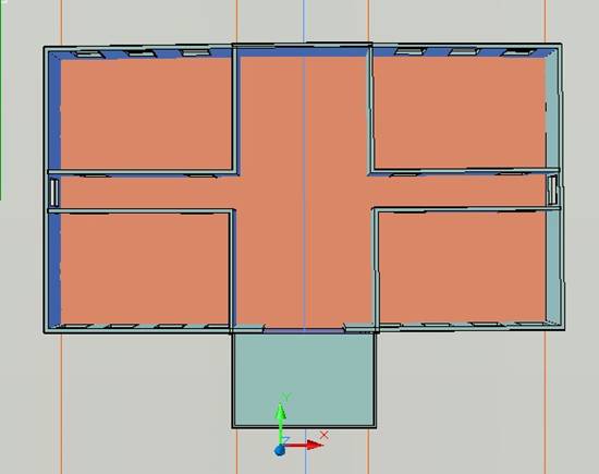 AutoCAD三维建筑模型建模（图文教程）,AutoCAD三维建筑模型建模,下图,矩形,拉伸,命令,门厅,第24张