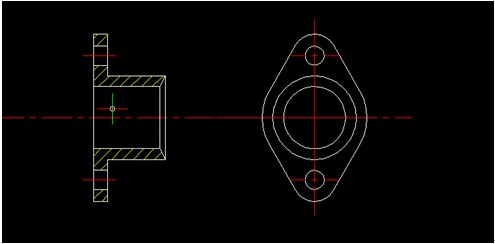 浩辰CAD2011机械_（37）俯视图绘制技巧（图文教程）,CAD机械,俯视图,如图,绘制,我们,第1张