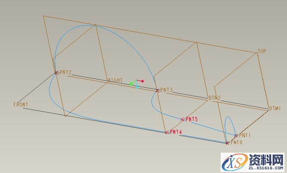 Pro/E淋浴把设计教程（图文教程）,Pro/E淋浴把设计教程,如图,基准,曲线,单击,第14张