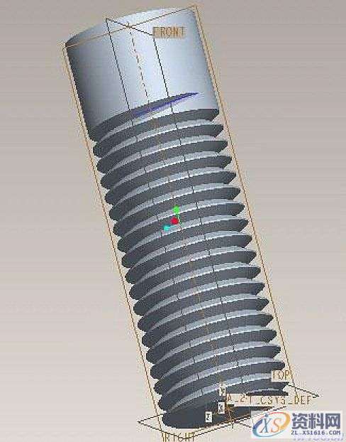 在Pro/E中利用扫描混合给螺纹收尾的操作方法,image,如图,螺纹,mso,设计培训,font,第13张