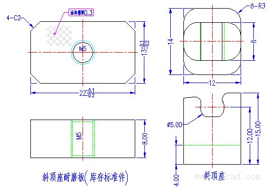 模具制图的标注经验（图文教程）,模具制图的标注经验,标注,螺丝,主视图,第14张