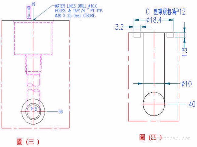 模具制图的标注经验（图文教程）,模具制图的标注经验,标注,螺丝,主视图,第2张