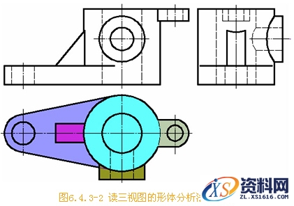 详细讲解机械制图中形体分析法的使用技巧,机械制图中形体分析法的使用,图中,形体,第3张