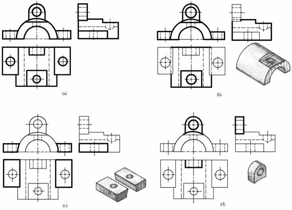 机械制图教程-(4.4)看组合体投影图（图文教程）,机械制图教程-(4.4)看组合体投影图,组合体,教程,制图,第1张