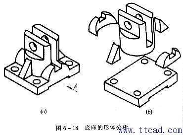 机械制图教程—6-3画组合体视图的方法和步骤（图文教程）,机械制图教程—6-3画组合体视图的方法和步骤,形体,组合体,主视图,视图,第8张