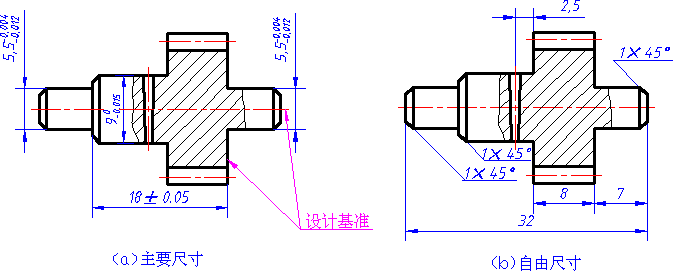 机械制图-3.2尺寸基准和尺寸分类（图文教程）,机械制图-3.2尺寸基准和尺寸分类,尺寸,制图,基准,教程,第5张