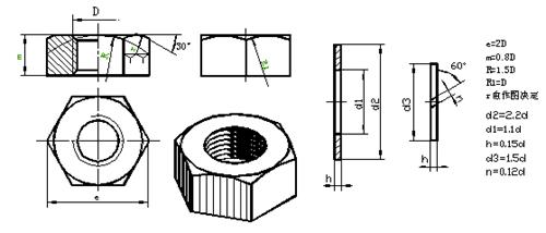 八、标准件和常用件|AutoCAD机械制图教程（图文教程）,八、标准件和常用件|AutoCAD机械制图教程,螺纹,画法,齿轮,实线,尺寸,第10张