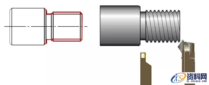 车螺纹的切削加工方法,车螺纹的方法,螺纹,工件,第3张