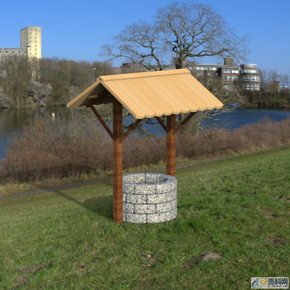 用SolidWorks软件设计一个木棚、一口井,SolidWorks,一个,设计,第2张