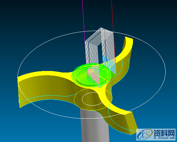CAXA CAM制造工程师：五轴扇轮加工,图片 20.png,如图,加工,选择,第4张