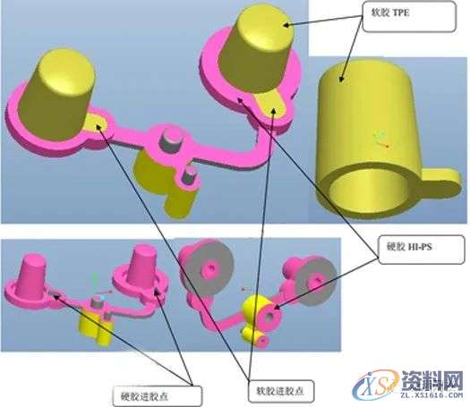 打印机按键塑胶双色模设计案例及要点分析,要点,打印机,塑胶,第1张
