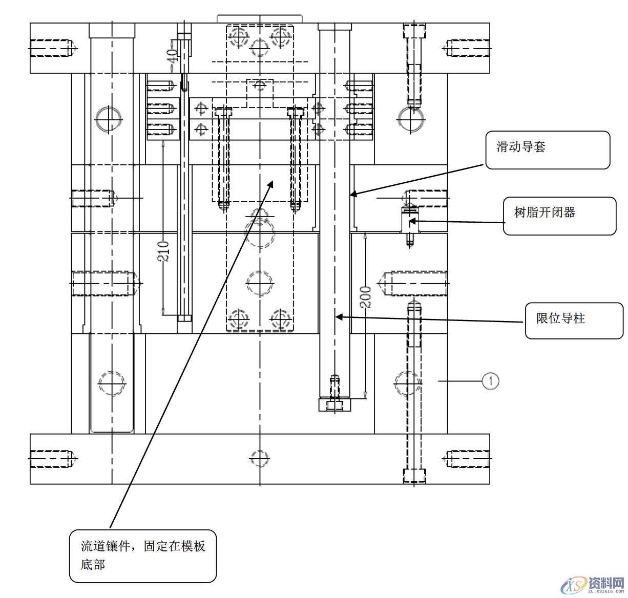 塑胶模具设计:倒装模显示器底座的细水口设计详细流程,水口,模具设计,塑胶,第4张
