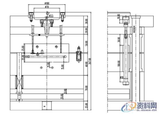 塑胶模具-打印机按键双色模注塑设计,模具,浇口,模架,第5张