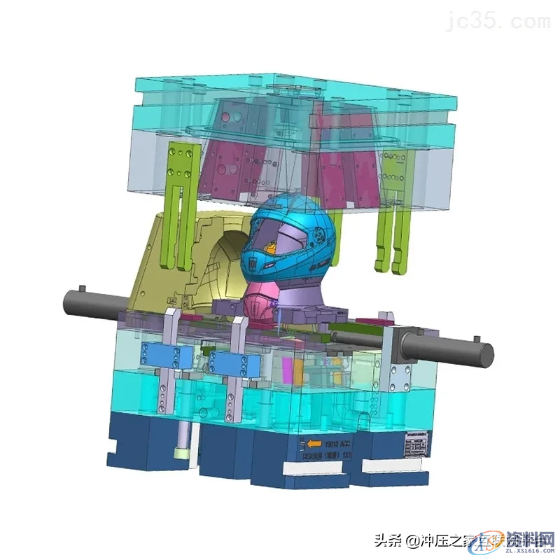 探秘头盔模具结构,又要威又要戴头盔！探秘头盔模具,加工,模具,第3张