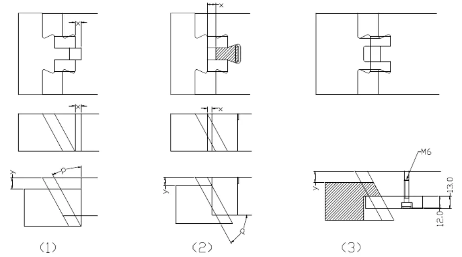 最为详细的五金冲压模具设计标准外导柱安装形式标准靠刀形式设计标准顶料销设计标准穿线孔位置设计标准打色拉孔设计标准滑块结构设计标准折刀&amp;滚轴设计标准侧刃定位设计标准限位柱设计标准斜面定位结构设计标准两用销设计标准,最为详细的五金冲压模具设计标准（第三更）记得收藏转发！,如图,限位,间隙,第10张