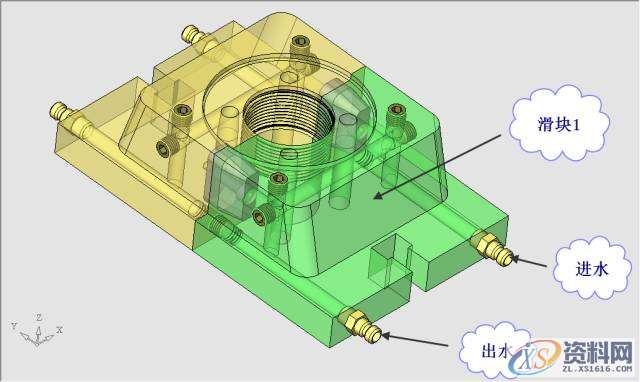 UG高手分享一套图文并茂的螺旋盖模具！,UG高手分享一套图文并茂的螺旋盖模具！,油缸,模板,浇口,制品,第11张