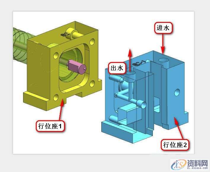 UG模具设计螺纹模的螺纹轴、细长行位的冷却方法,UG模具设计，螺纹模的螺纹轴，或者细长行位的冷却做法,螺纹,模具设计,冷却,第6张