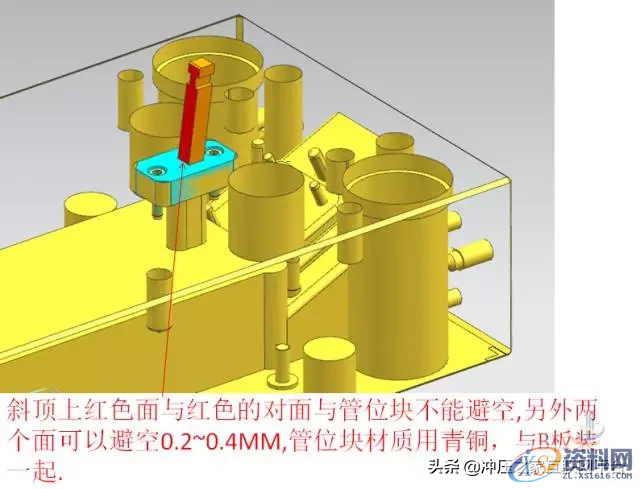 模具斜顶的设计原则与思路,十步解析：模具斜顶的设计原则与思路,顶针,如图,侧向,第12张