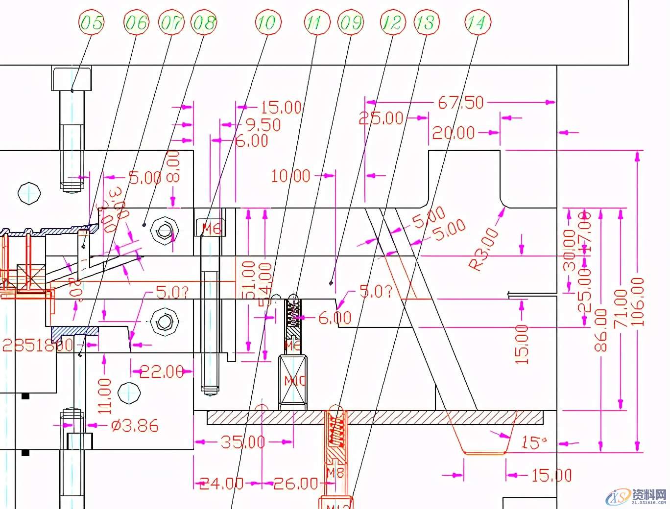 25类滑块经典结构：滑块+滑块、滑块+斜顶、滑块+顶针,25类滑块经典结构：滑块+滑块、滑块+斜顶、滑块+顶针,结构,进行,机构,第5张