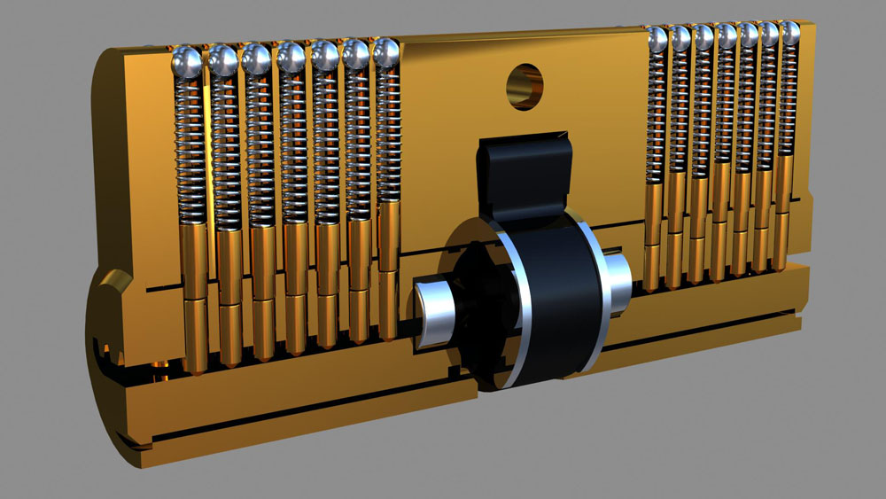 半圆双排珠咔吧锁内部结构3D图解(图文教程),半圆双排珠咔吧锁内部结构3D图解,结构,第4张