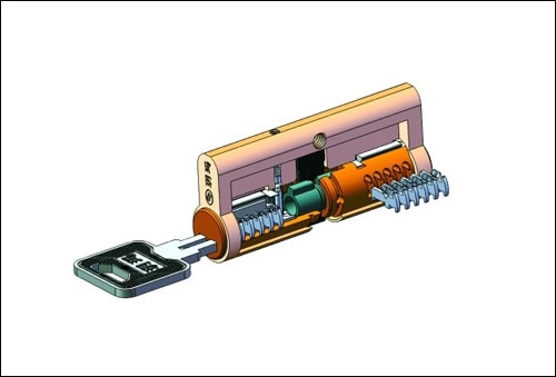 空转锁的结构3D图解(图文教程),空转锁及其原理 看完就知道买什么锁最防盗了,结构,机构,什么,第2张