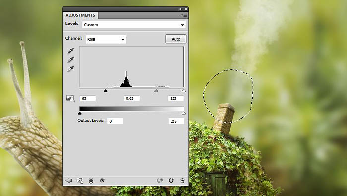 PS合成蜗牛背上的梦幻房子教程(图文教程),PS合成蜗牛背上的梦幻房子教程,选择,直径,形状,第63张