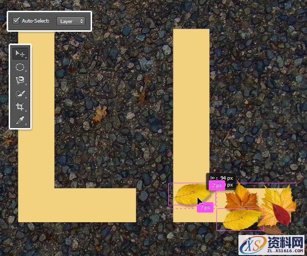 PS新手教程！手把手教你绘制萧瑟的秋天落叶字效(图文教程),15jc20151201,文件,选择,这个,第11张