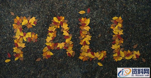 PS新手教程！手把手教你绘制萧瑟的秋天落叶字效(图文教程),25jc20151201,文件,选择,这个,第1张