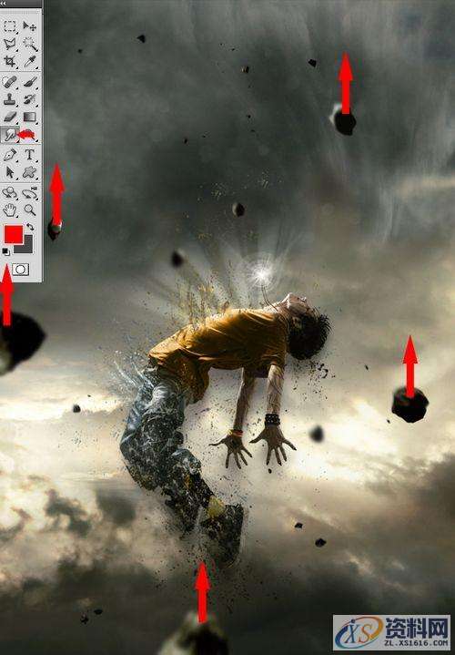 PS特效教程：打造人物图片分解消失的效果,采用,设计,产品,第18张